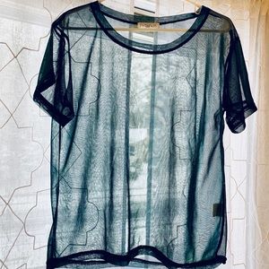 Sheer blue/green tee shirt